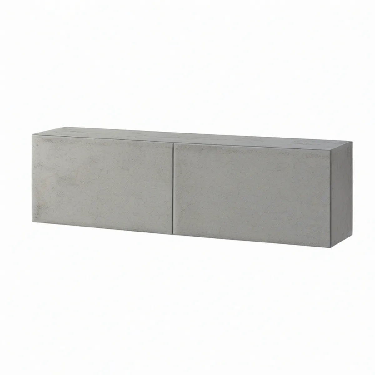 TV-Lowboard mit 2 grifflosen Türen, 160 x 40 x 40 cm, Betonoptik Grau